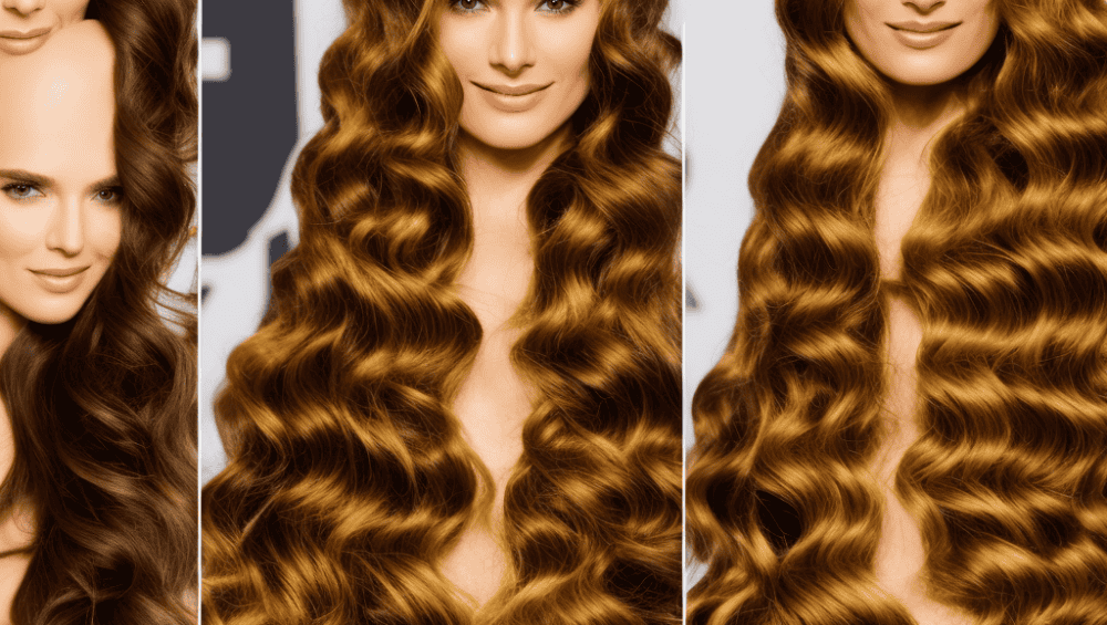 -screen image: a before photo of dry, brittle hair with split ends, next to an after photo of luscious, shiny locks with Batana oil's golden bottle subtly visible in the background